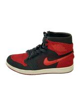 NIKE◆AIR JORDAN 1 RETRO HI FLYKNIT/エアジョーダンレトロハイ/ブラック/27cm/BLK_画像1