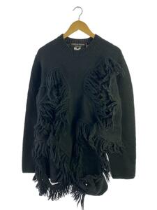 COMME des GARCONS HOMME PLUS◆セーター(厚手)/L/ウール/BLK/無地/PL-N015