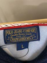 POLO JEANS CO.◆セーター(厚手)/L/コットン/NVY/ボーダー_画像3