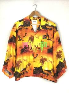 doublet◆19SS/GRADATION EMBROIDERY ALOHA SHIRT/アロハシャツ/M/レーヨン/オレンジ//