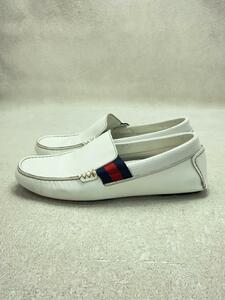 GUCCI◆GUCCI/ローファー/US7.5/WHT/レザー/190343//