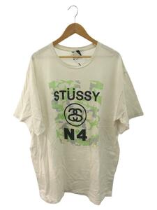 STUSSY◆Tシャツ/XXL/コットン/WHT/カモフラ/NO.4 PIGMENT DYED TEE/襟ジミ有//