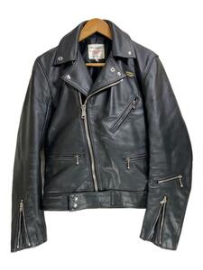 Lewis Leathers ◆ Double Riders Jacket/34/Leather/Blk/Plain/Aviakit //