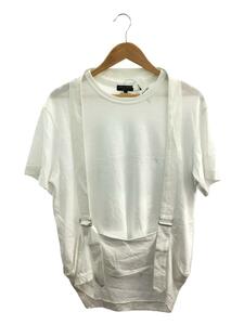 COMME des GARCONS HOMME PLUS◆カットソー/L/コットン/WHT/無地/PE-T013/変形ベルトカットソー/20SS/オルランド期//