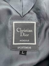 Christian Dior MONSIEUR◆テーラードジャケット/ダブルブレスト/L/ウール/グレー/チェック//_画像3