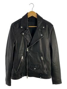 ALLSAINTS*MILO BIKER/ double rider's jacket /S/ sheep leather / black / plain /ML025N