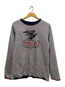 POLO RALPH LAUREN◆長袖Tシャツ/XL/コットン/WHT/ボーダー