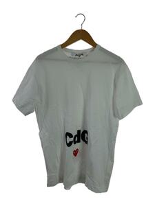 COMME des GARCONS HOMME◆Tシャツ/XL/コットン/WHT/プリント/AE-T102/白