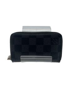 LOUIS VUITTON◆ジッピー・コインパース_ダミエ・グラフィット_BLK/PVC/BLK/メンズ