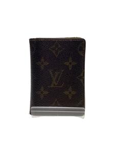 LOUIS VUITTON◆ポルト・カルト・パス・ヴェルティカル_モノグラム・キャンバス_BRW/レザー/BRW/総柄/メンズ