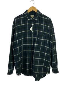 gold◆NEL CHECK BIG SHIRT/ネルシャツ/M/コットン/GRN/チェック/GL28221