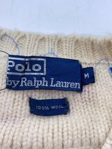 POLO RALPH LAUREN◆セーター(厚手)/M/ウール/CRM_画像3