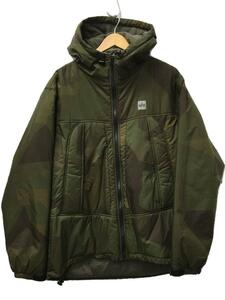 ALPHA INDUSTRIES◆ダウンジャケット/XL/ナイロン/カーキ/カモフラ/TA1409-087/EA-5964