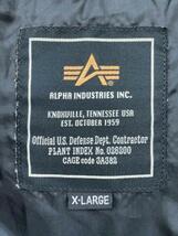 ALPHA INDUSTRIES◆ミリタリージャケット/XL/ポリエステル/BLK/無地/TA1038-101/EA-5964_画像3