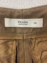 PRADA◆ショートパンツ/38/シルク/BRW/無地_画像4