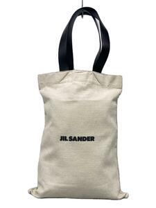 JIL SANDER◆トートバッグ/コットン/CRM/無地