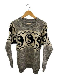 Black Weirdos◆Yin-Yang Sweater/セーター/M/ウール/GRY/22AW-KN01