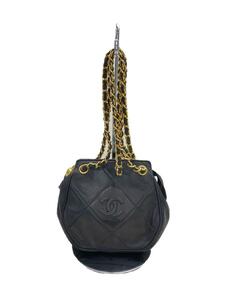 CHANEL◆ショルダーバッグ/レザー/BLK