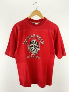 Champion◆バータグ後期/70s/80s/RED RAIDERS/フットボールシャツTシャツ/L/コットン/RED/プリ