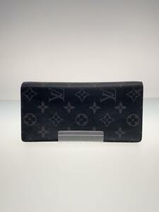 LOUIS VUITTON◆ポルト・フォイユ・ブラザ_モノグラム・エクリプス_BRW/PVC/BLK/メンズ