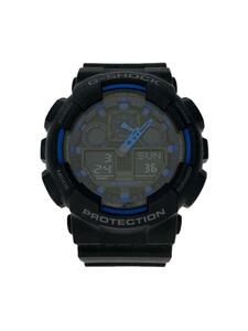 CASIO◆クォーツ腕時計・G-SHOCK/デジアナ/ラバー/BLK/BLK