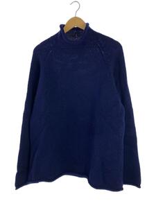 J.CREW◆90s/ロールネック/セーター(厚手)/L/ウール/NVY