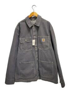 Carhartt◆カバーオール/XL/コットン/NVY/ストライプ/michigan coat