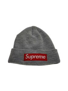 Supreme◆Box Logo Beanie World Famous/ニットキャップ/FREE/アクリル/GRY/メンズ