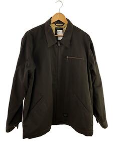 FTC◆TWILL WORK JACKETジャケット/XL/ポリエステル/BRW/無地/FTC020AWJ13