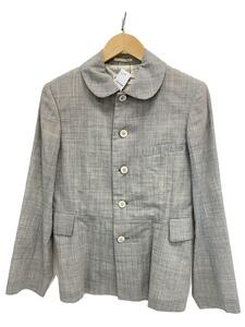 robe de chambre COMME des GARCONS◆98年/ジャケット/-/ウール/GRY/RJ-100270/首元汚れ