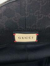 GUCCI◆バケットハット/L/キャンバス/BLK/総柄/メンズ_画像5