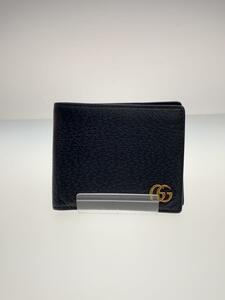 GUCCI◆カードケース/レザー/BLK/無地/メンズ/435303・2184