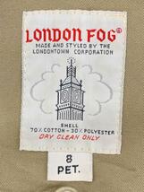 London Fog◆トレンチコート/-/コットン/KHK/無地/ヨゴレ_画像4