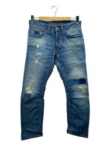 DENHAM◆GRADE 15th REPAIR DENIM/ダメージ加工ストレートパンツ/30/デニム/IDG