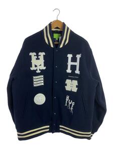 HUF◆スタジャン/XL/ウール/NVY/JK00368