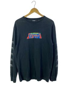 X-LARGE◆長袖Tシャツ/L/コットン/BLK/無地