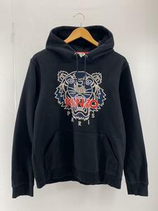 KENZO◆パーカー/フーディ/M/コットン/BLK/タイガー