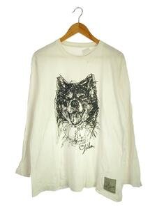 yohji yamamoto POUR HOMME◆長袖Tシャツ/3/コットン/WHT/HC-T88-991