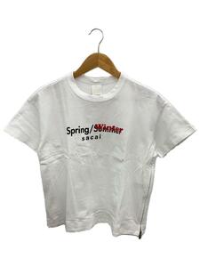 sacai◆Tシャツ/1/コットン/WHT/19-04290/サイドジップ