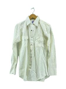 70s/miller western wear/長袖シャツ/ウエスタンシャツ/刺繍/ホワイト