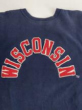 Champion◆90s/WISCONSIN/RW/スウェット/L/コットン/NVY_画像6