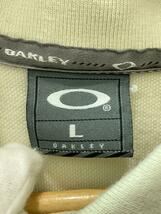 OAKLEY◆90s/メタルボタン/ポロシャツ/L/コットン/CRM_画像3