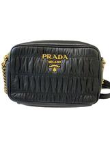 PRADA◆ナッパゴーフルギャザー/バッグ/ブラック/12370463//_画像1