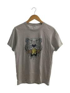 KENZO◆Tシャツ/S/コットン/GRY/プリント/F755TS0504YC/ビッグロゴ/タイガー/虎