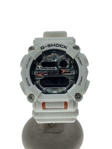 CASIO◆GA-900AS-7AJF/G-SHOCK/クォーツ腕時計/デジアナ/ラバー/ホワイト