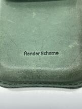 Hender Scheme◆flap card case/レザー/GRN/メンズ_画像3