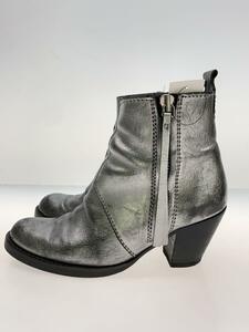 Acne Studios(Acne)◆サイドジップ ヒール ブーツ/38/SLV