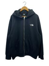 THE NORTH FACE◆SQUARE LOGO FULL ZIP_スクエアロゴフルジップ/XXL/ポリエステル/BLK/無地_画像1