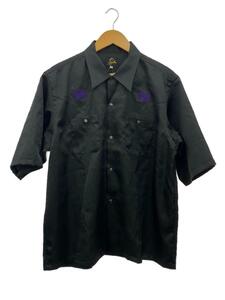 Needles◆S COEBOY ONE-UP SHIRT/半袖シャツ/L/ポリエステル/BLK/MR254