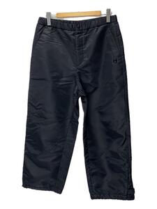 VALENTINO◆Padded NYLON Trousers/ストレートパンツ/48/ナイロン/BLK/1V0RBJ057TV